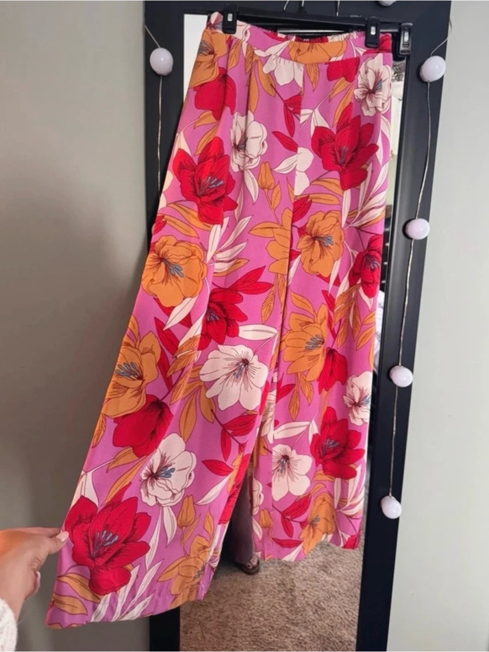 Easel flowy Wide-Leg Pants - Pink Multicolor